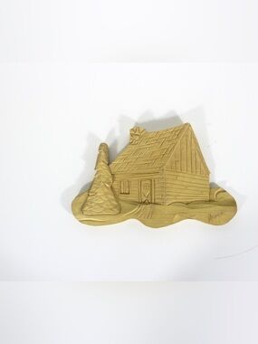 Vintage Hand Carved Wood Wall Decor Cabin Tree